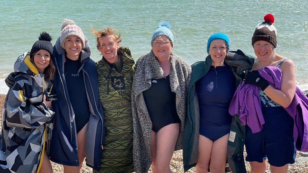 Midwives after swimming in the sea