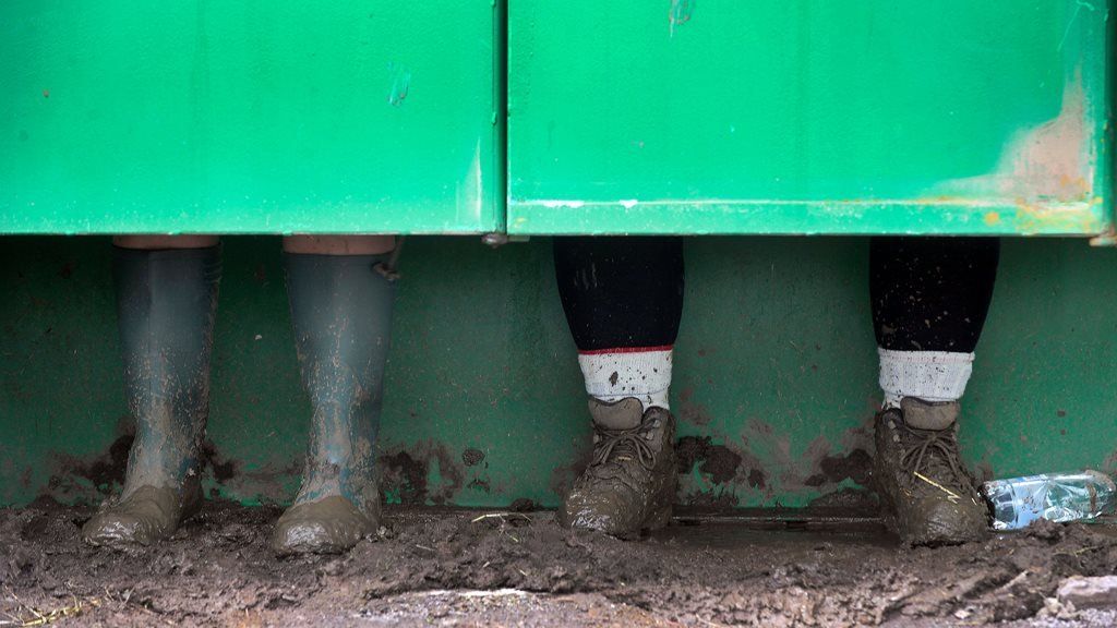 Toilets at Glastonbury