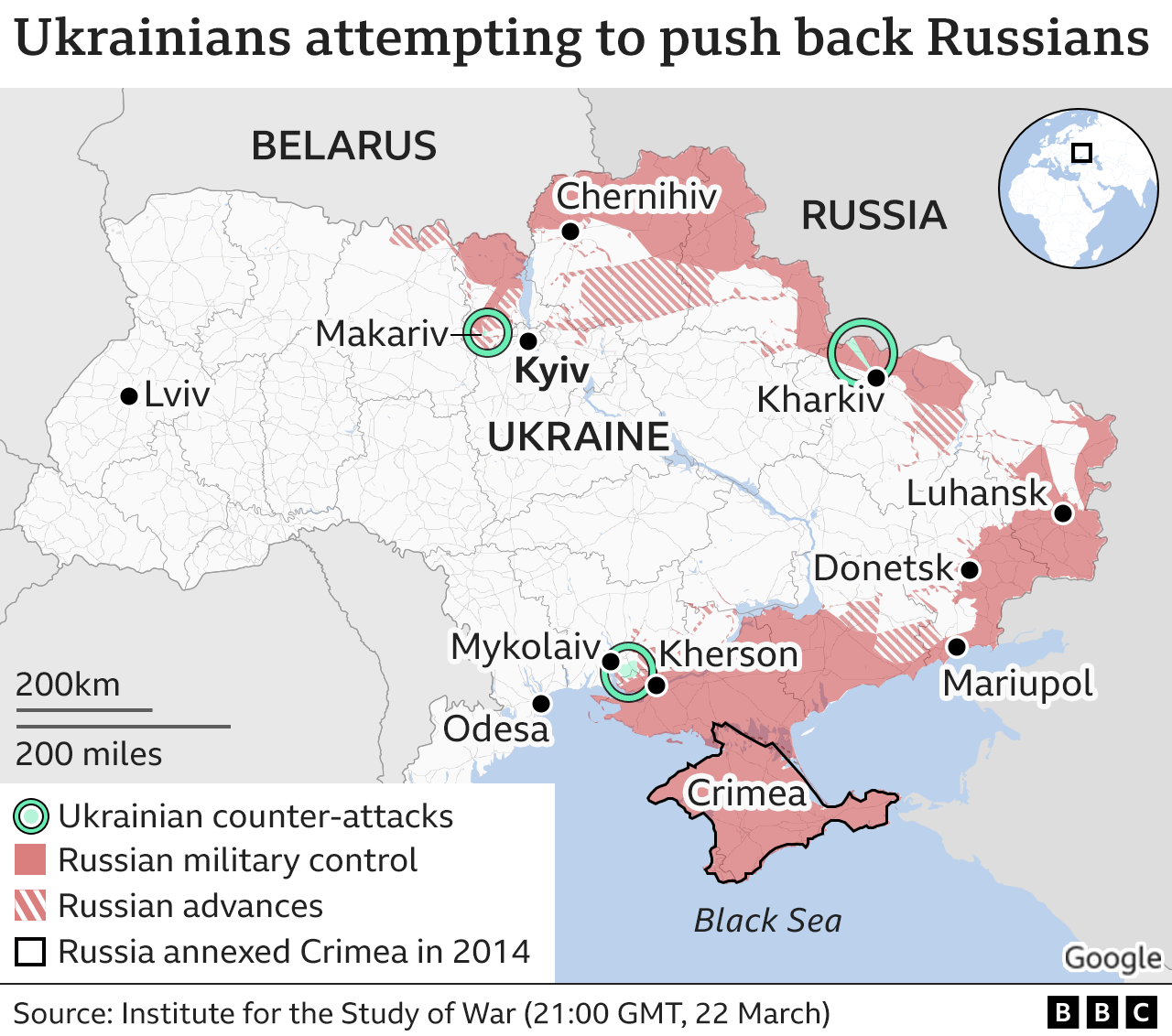 Ukraine war Ukrainian fightback gains ground west of Kyiv BBC News