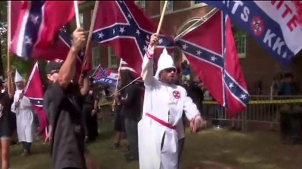 A rally by Ku Klux Klan members in Virginia