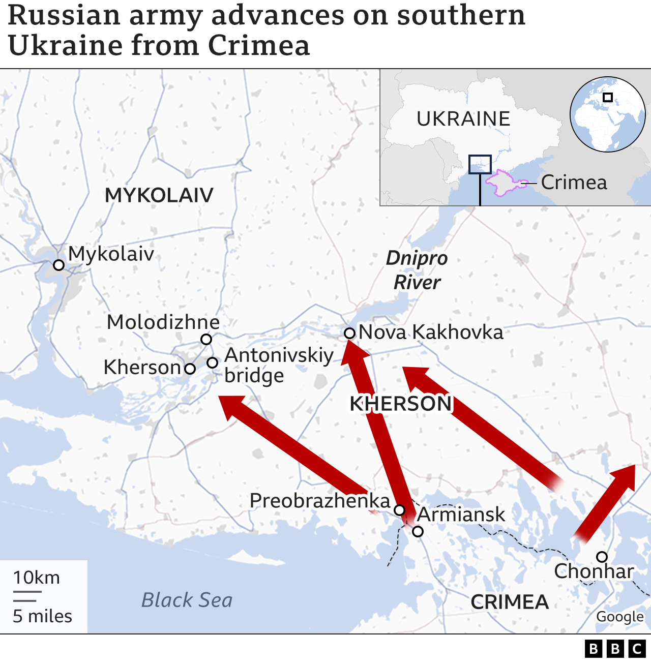 How Russia took the south - and then got stuck