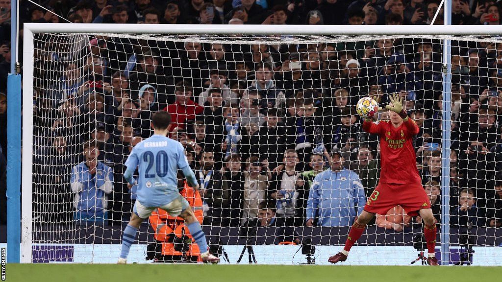 Bernardo Silva penalty: Did Kepa help Real Madrid's Andriy Lunin make ...