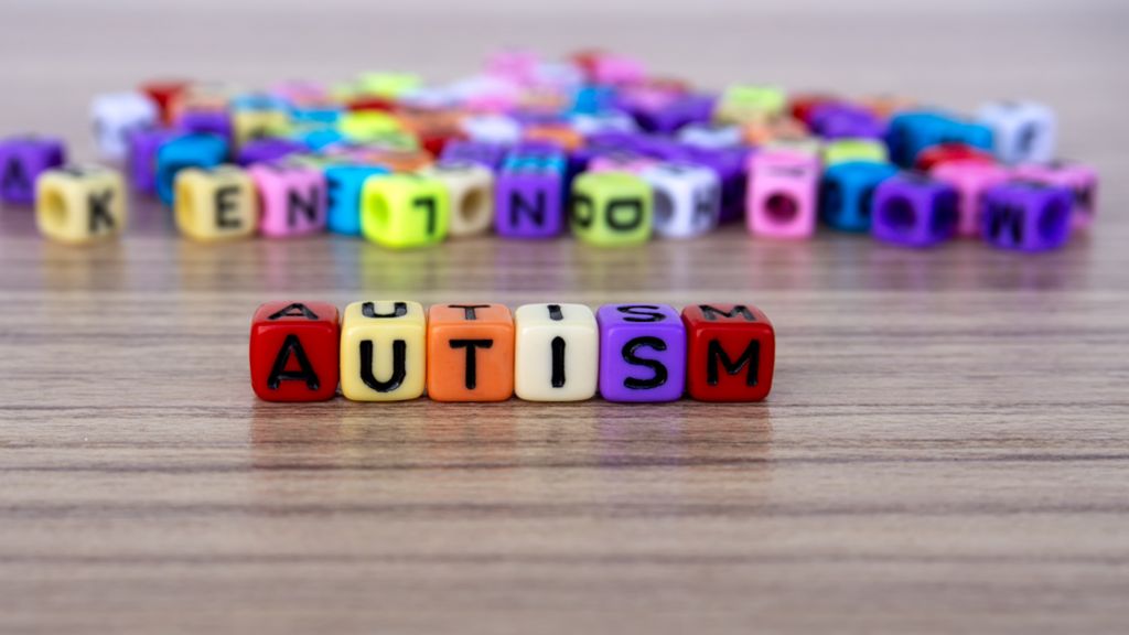Building blocks with letters spelling out the word autism