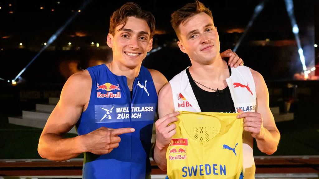 Armand Duplantis beats Karsten Warholm in 100-meter showdown