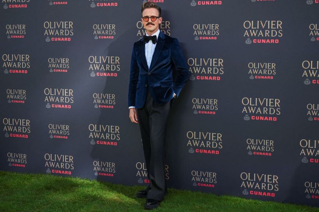Composer Tom Fletcher attends the 2026 Olivier Awards at the Royal Albert Hall in London, Britain, April 12, 2026.