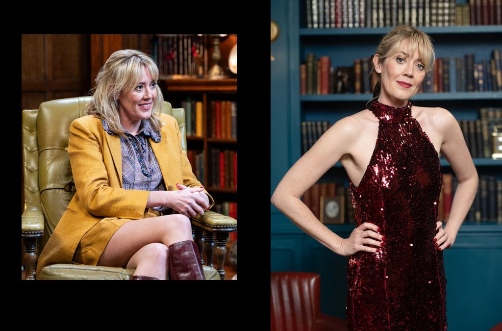 Frankie, finalist in The Traitors, series 3, wears yellow shorts for Colonel Mustard and a red sequined dress for Miss Scarlett