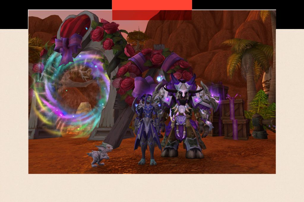 The World of Warcraft characters of PurplePixel and Wochi