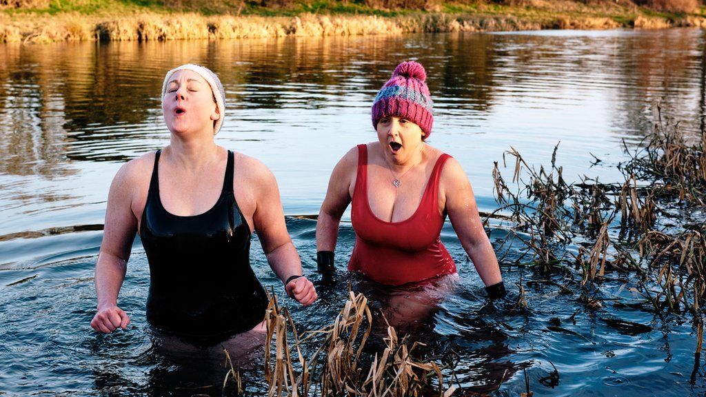 Swimmers on the River Lea