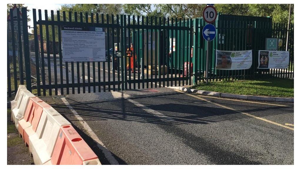 The gates of Blackwell recycling centre
