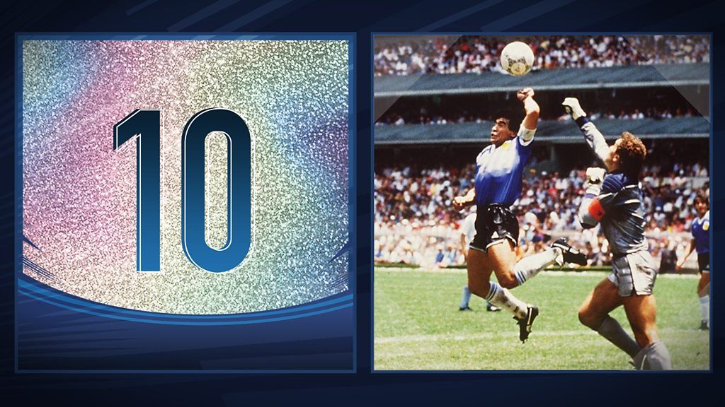50 Great World Cup moments Maradona's 'hand of God' goal 1986 BBC