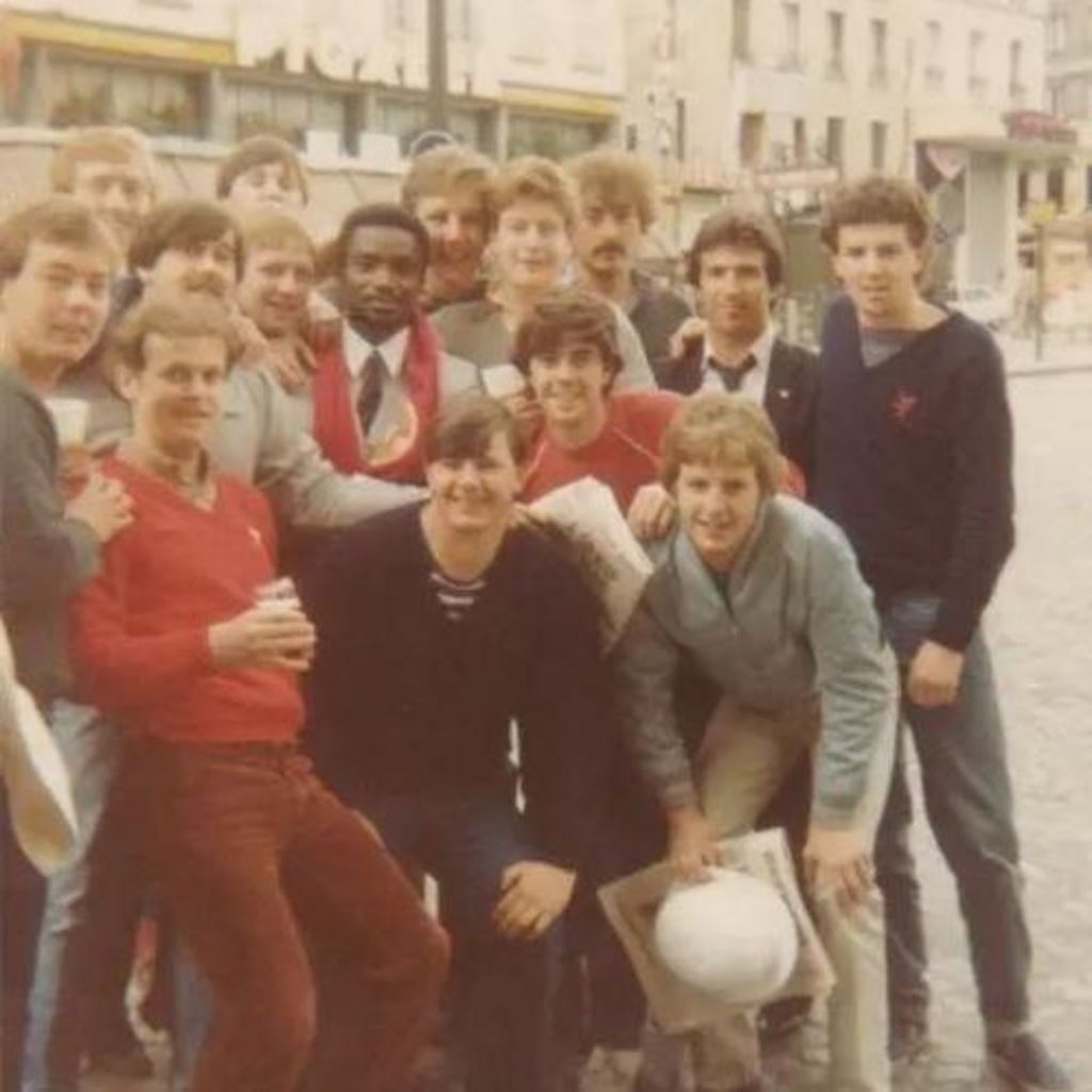 A group of young men wearing garments associated with the casual subculture