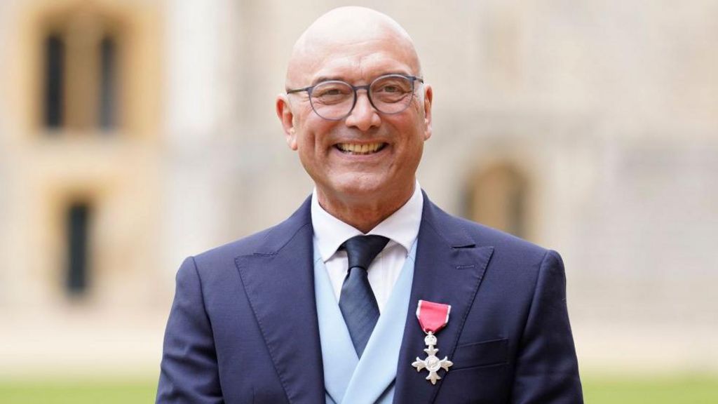 Gregg Wallace after being made a Member of the Order of the British Empire