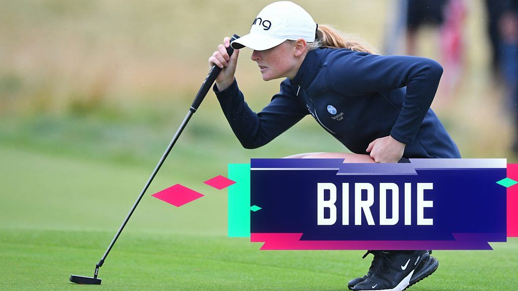 Women's Open: Scottish amateur Louise Duncan converts a long putt for birdie