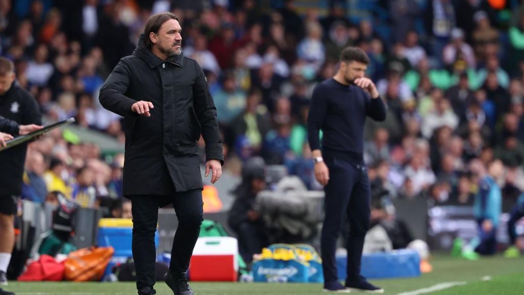 Leeds manager Daniel Farke and Southampton boss Russell Martin