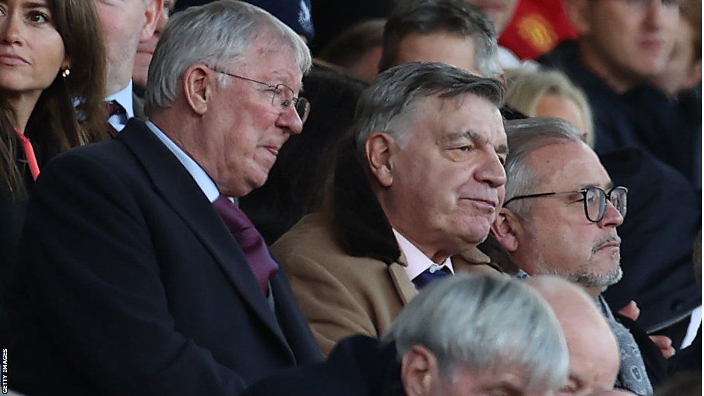 Former Manchester United manager Sir Alex Ferguson and Sam Allardyce