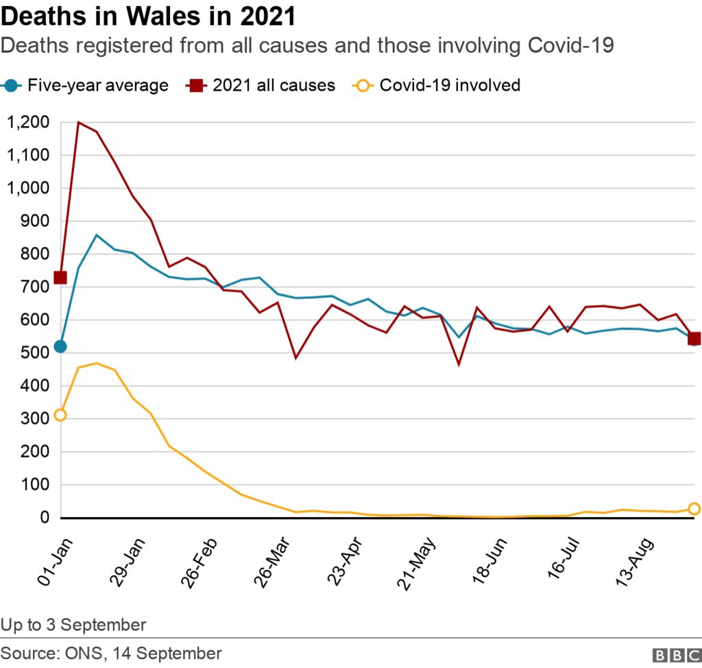 graph showing excess deaths
