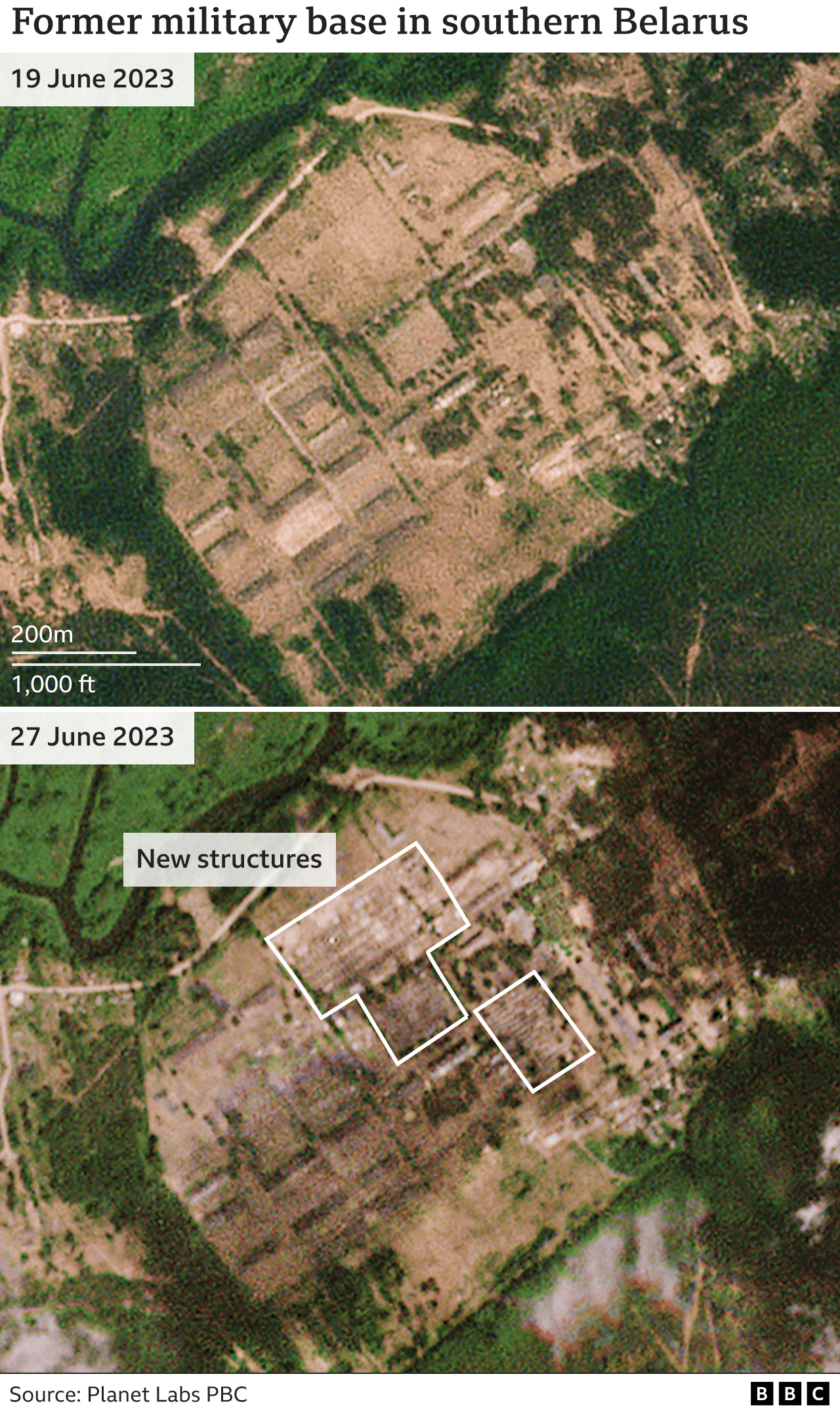 Nuove strutture in un sito militare in Bielorussia