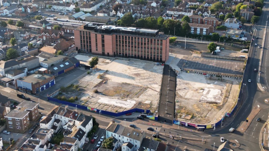 Site of the former Teville Gate shopping centre in Worthing