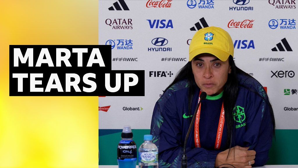 Brazil legend Marta tears up as she reflects on legacy