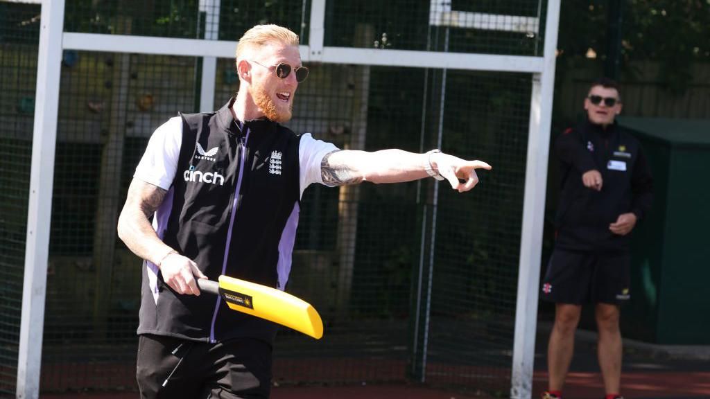 England Test captain Ben Stokes coaches primary school pupils in Newcastle