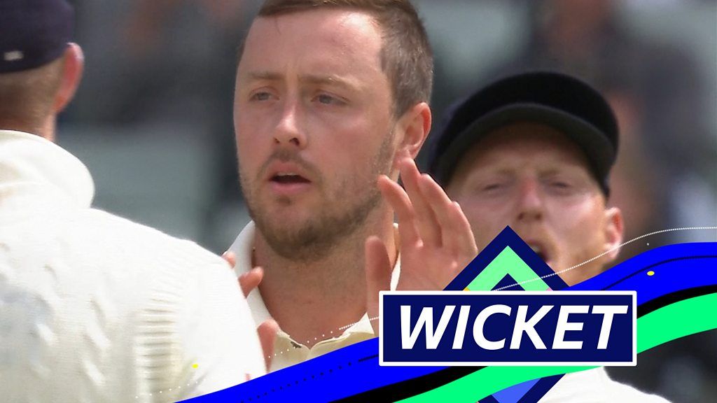 The Ashes: Ollie Robinson has nightwatchman Nathan Lyon caught behind for 10