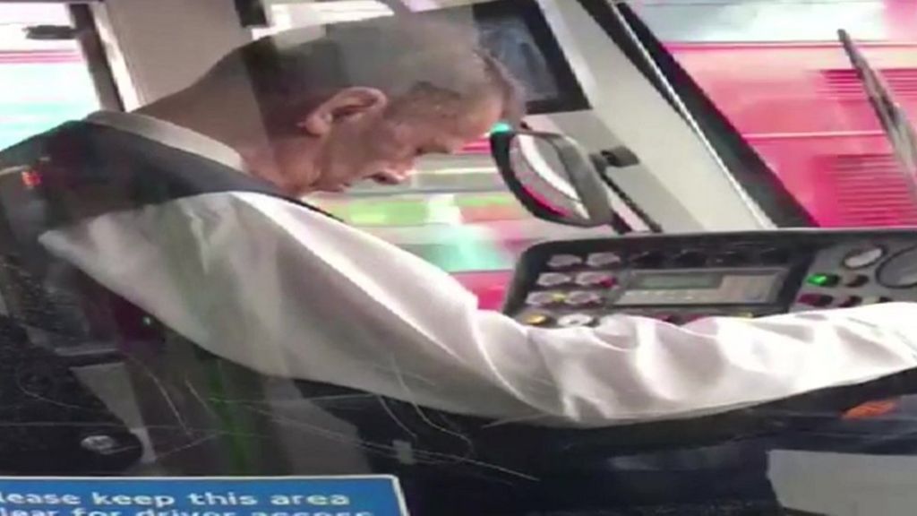 'Sleeping' Croydon tram driver footage probed - BBC News