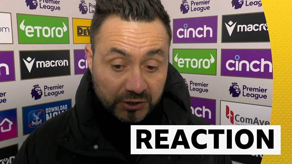 Crystal Palace 1-1 Brighton: Roberto de Zerbi says picking young players is club policy