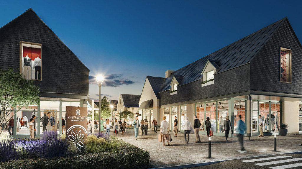 Graphic showing plans for new Cotswold Designer Outlet centre