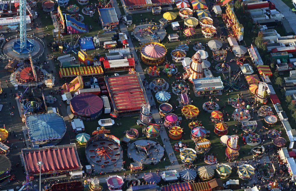 Aerial photo of Goose Fair in 2015