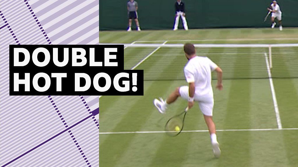 Wimbledon 2022: Watch both Lorenzo Sonego and Hugo Gaston hit brilliant trick shots.