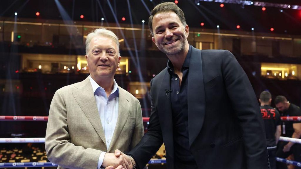 Eddie Hearn and Frank Warren shake hands