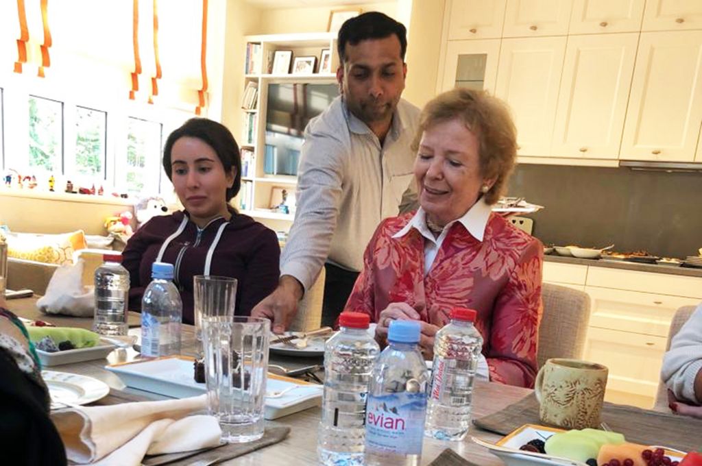 Princess Latifa bint Mohammed Al Maktoum has lunch with Mary Robinson, a former United Nations High Commissioner for Human Rights and former president of Ireland - picture released December 2018
