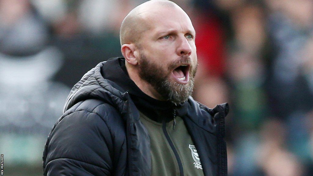 Ian Foster on the touchline during his time as Plymouth Argyle boss