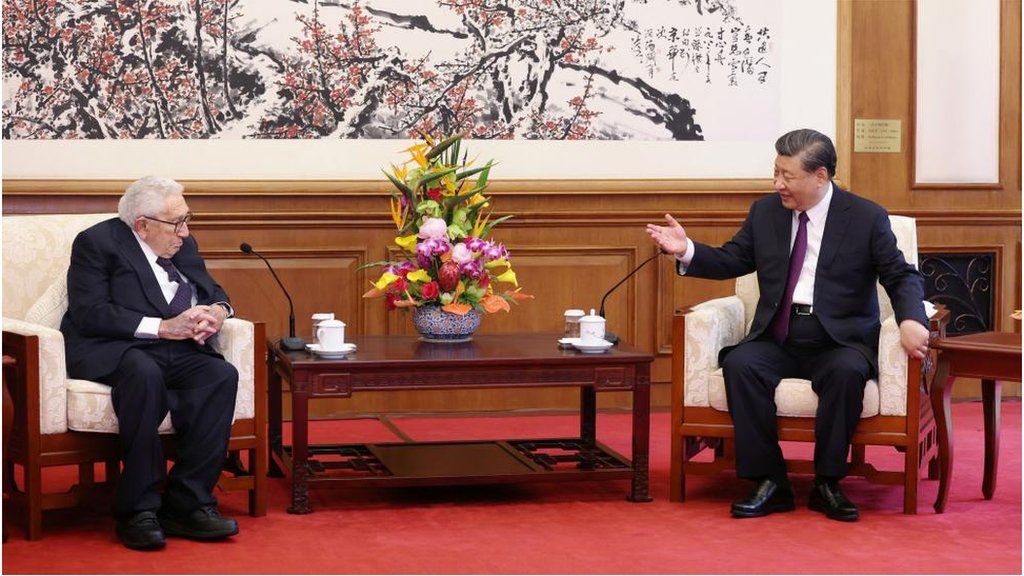 Киссинджер и Си в Пекине, июль 2023 г.