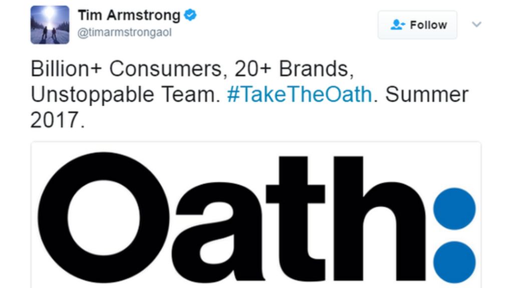 Oath is new name for AOL-Yahoo combined company