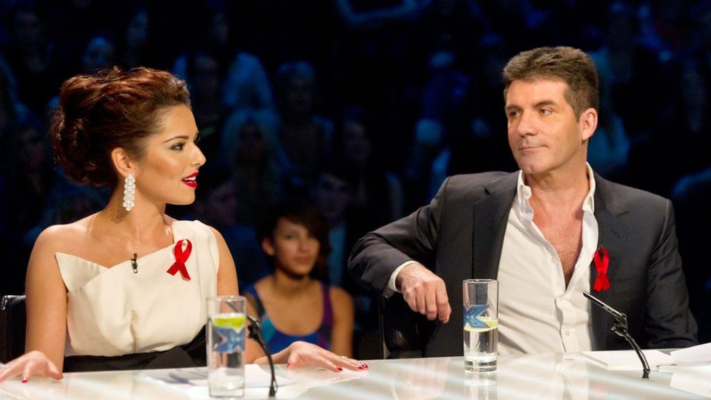 Simon Cowell and Cheryl on X Factor