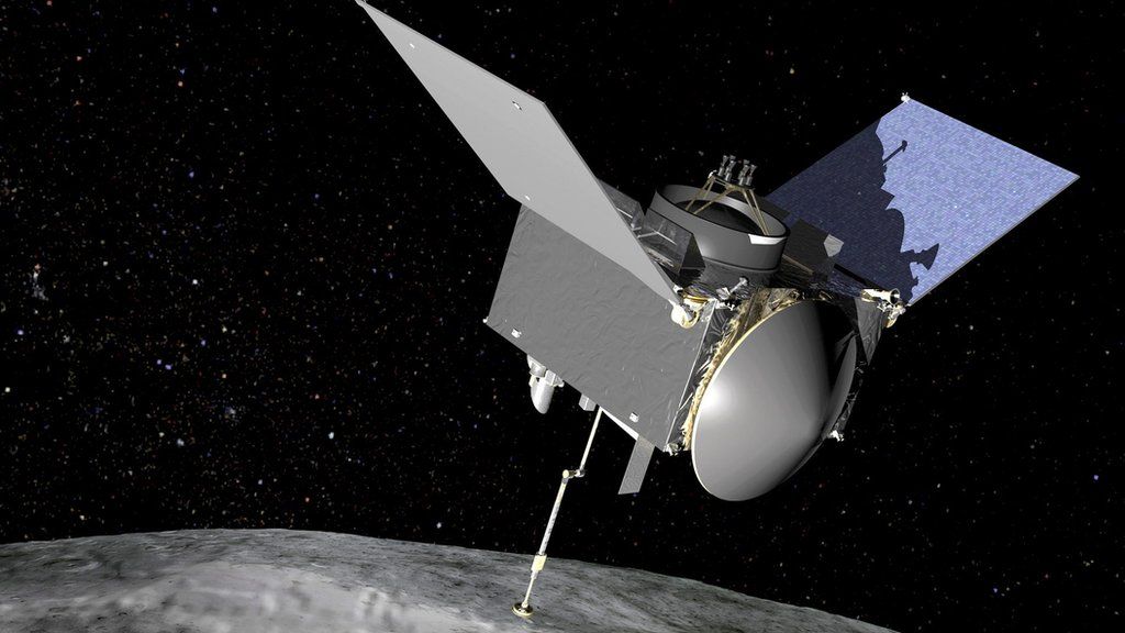 Artist rendering of Nasa's OSIRIS-REX spacecraft