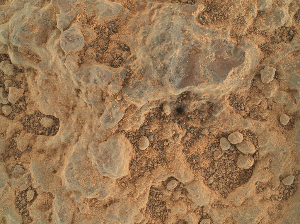 Close-up of a rock target nicknamed “Foux”