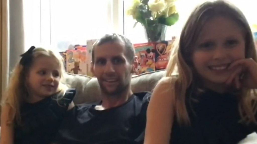 Rob Burrow and his daughters