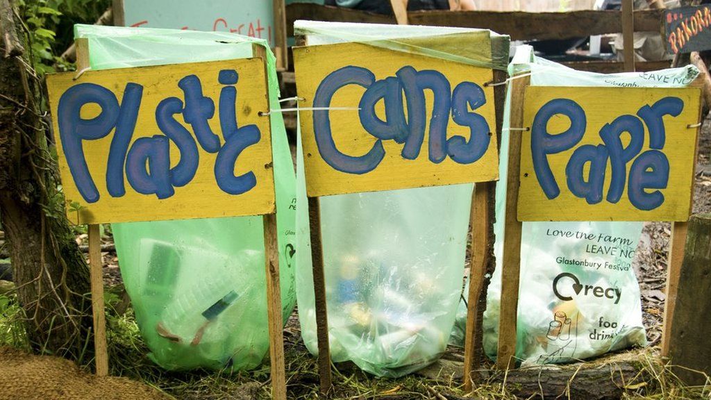 Glastonbury recycling bins