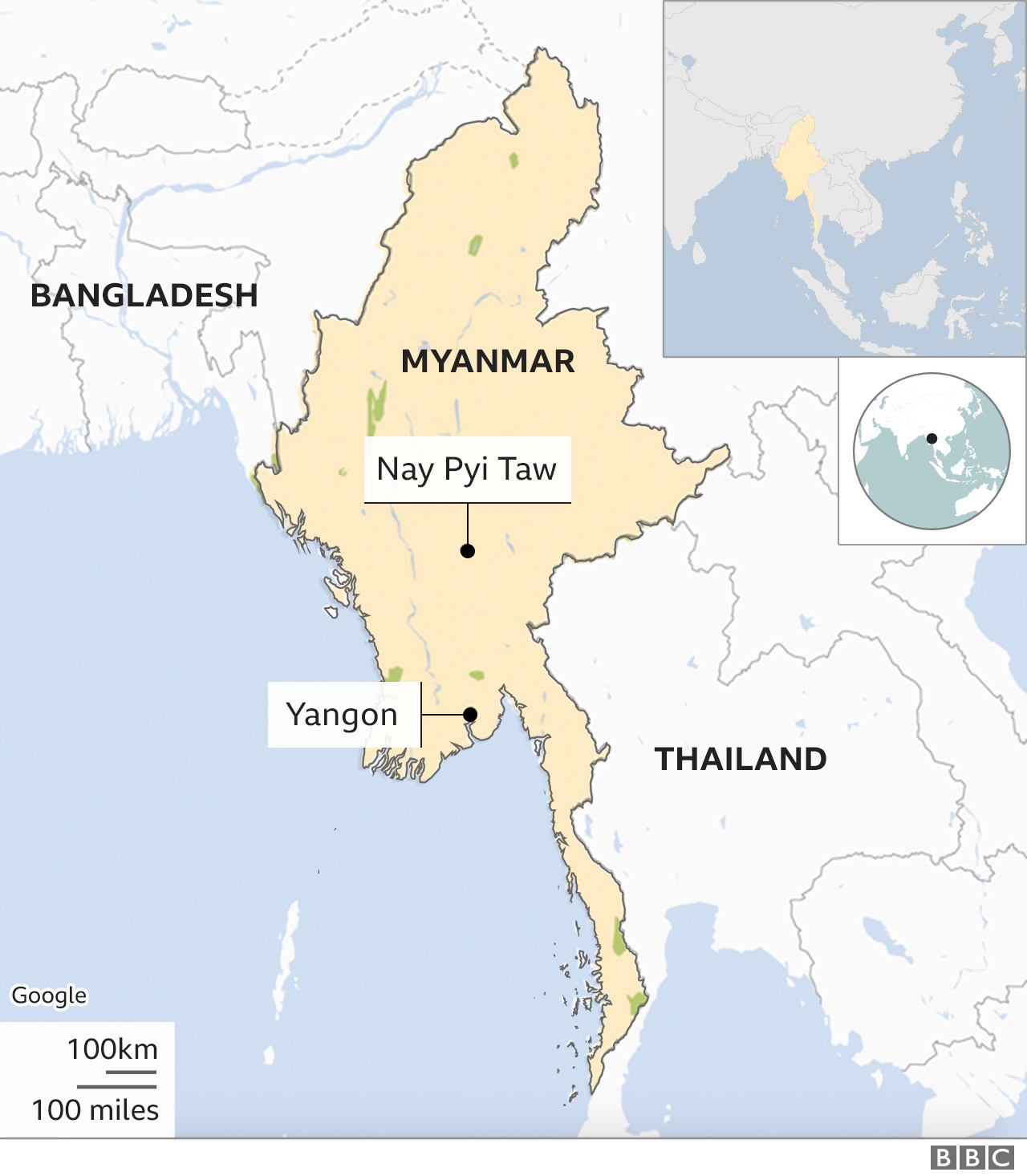 Myanmar Karte