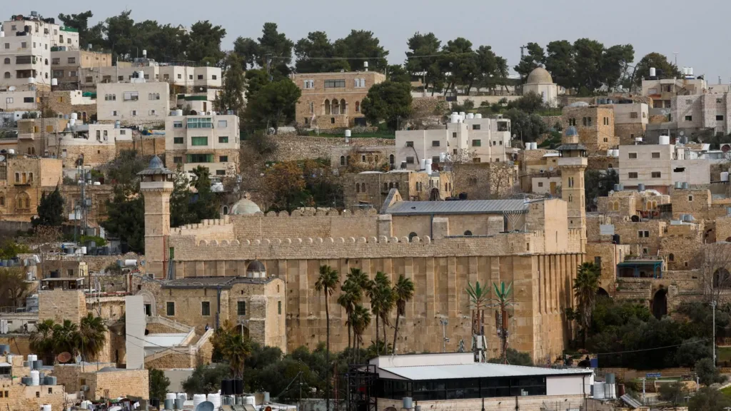 The Cave of the Patriarchs, also known as the Ibrahimi Mosque, in the old city in Hebron, in the occupied West Bank (9 February 2026)