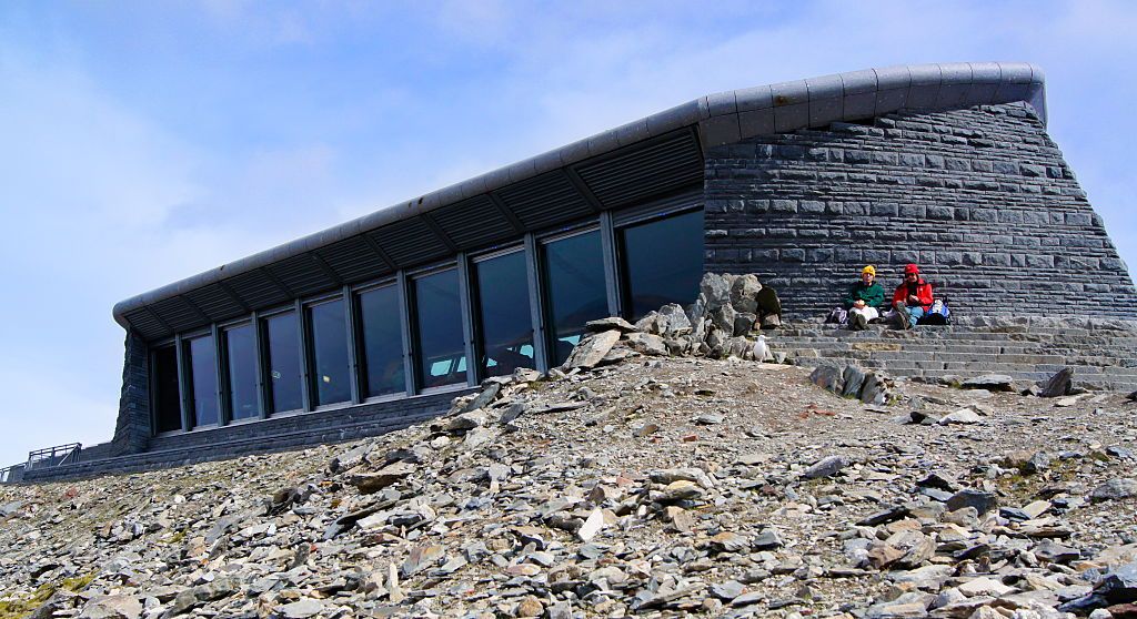 Hafod Eryri visitor centre on summit of Yr Wyddfa - Snowdon