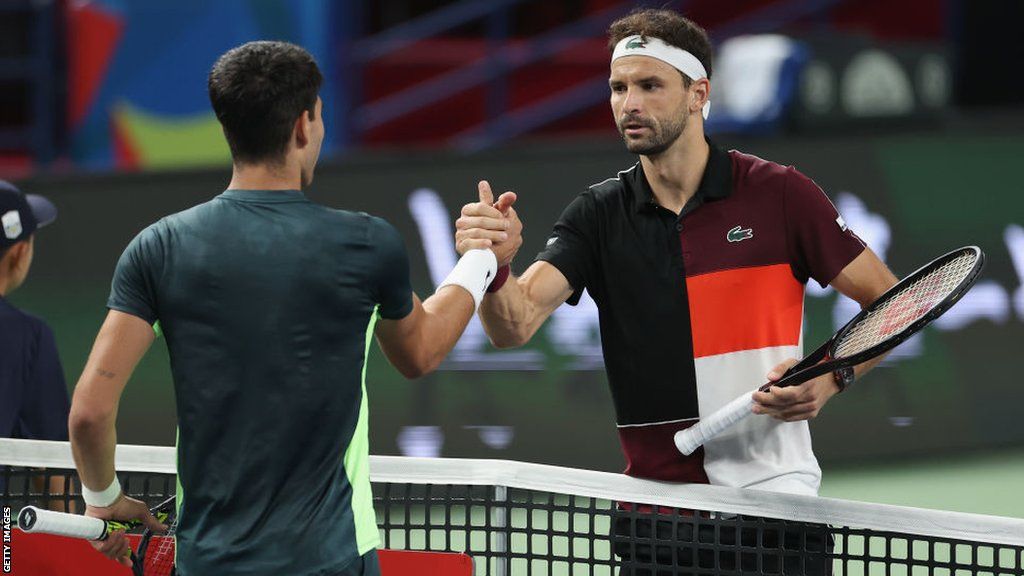 Shanghai Masters: Top seed Carlos Alcaraz beaten by Grigor Dimitrov - BBC Sport