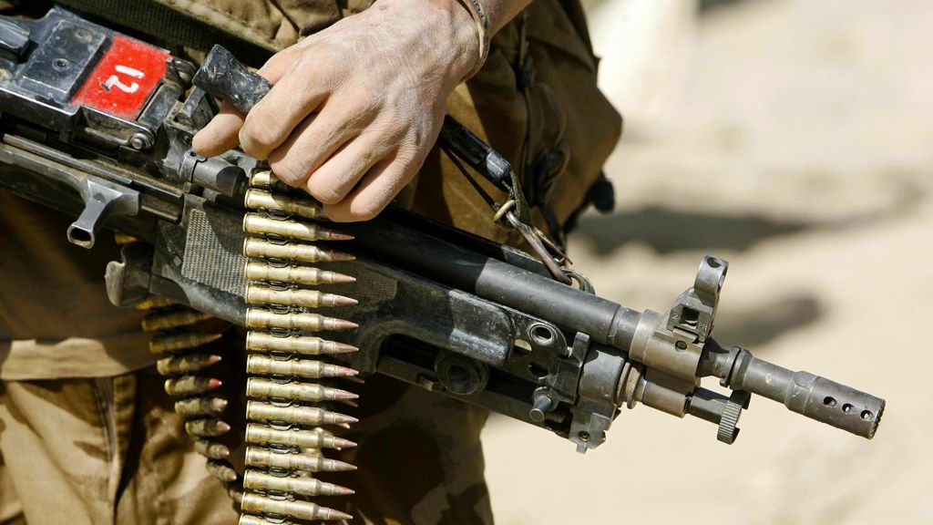 Британский солдат на юге Афганистана, август 2007 г.