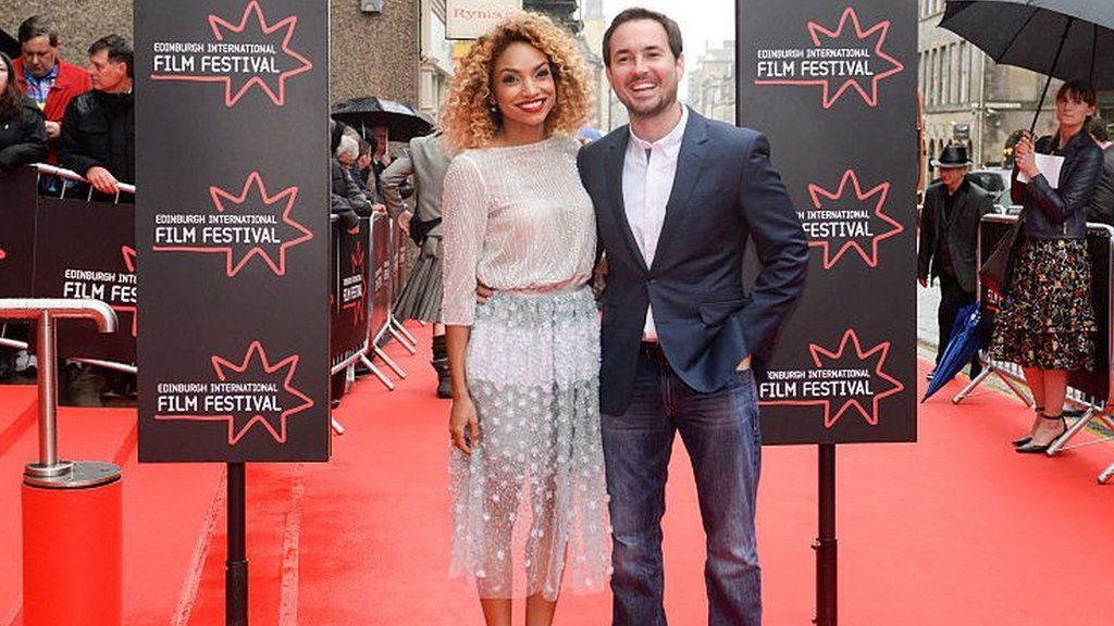 Tianna Chanel Flynn and Martin Compston attends the screening of "Tommy's Honour" and opening gala of the Edinburgh International Film Festival