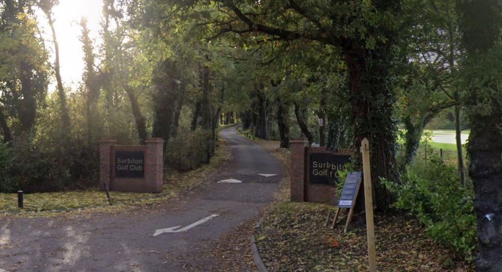 A Google maps image of Surbiton Golf Club 