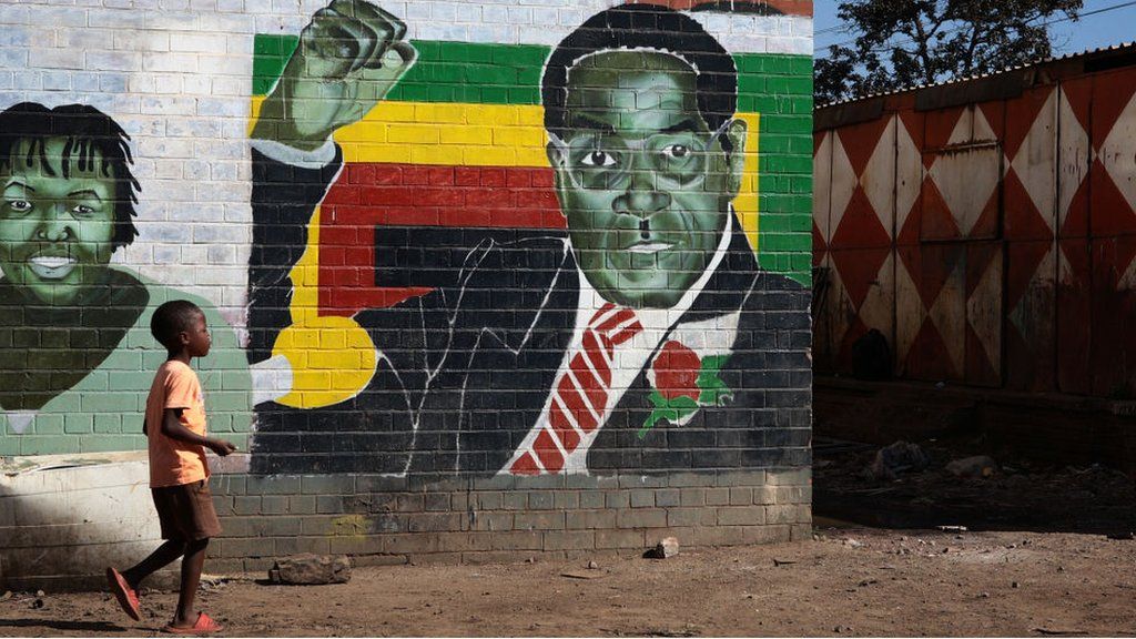 Mural of Mugabe