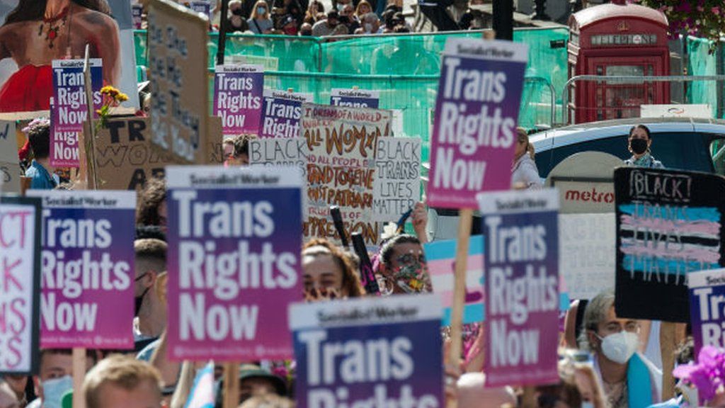 Trans rights protest London September 2020