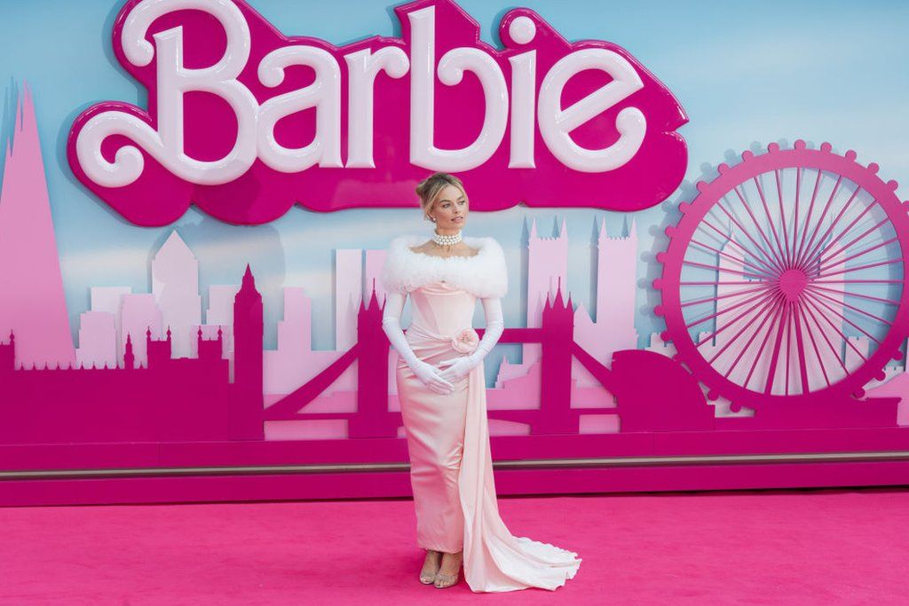 BTS of Margot Robbie's Barbie premiere make-up in London